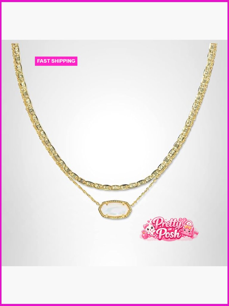 Gold Plated Multi Strand Pendant Necklace With Lobster Clasp